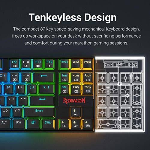 87 Key RGB Backlit Mechanical Gaming Keyboard J162
