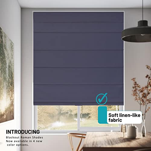 Blackout Roman Window Shade, 33" W X 64" H S4649