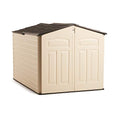 Beige/Brown 5 x 6.5 Ft Resin Outdoor Storage Shed L7777