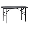 4 Ft Black Folding Plastic Table O6709
