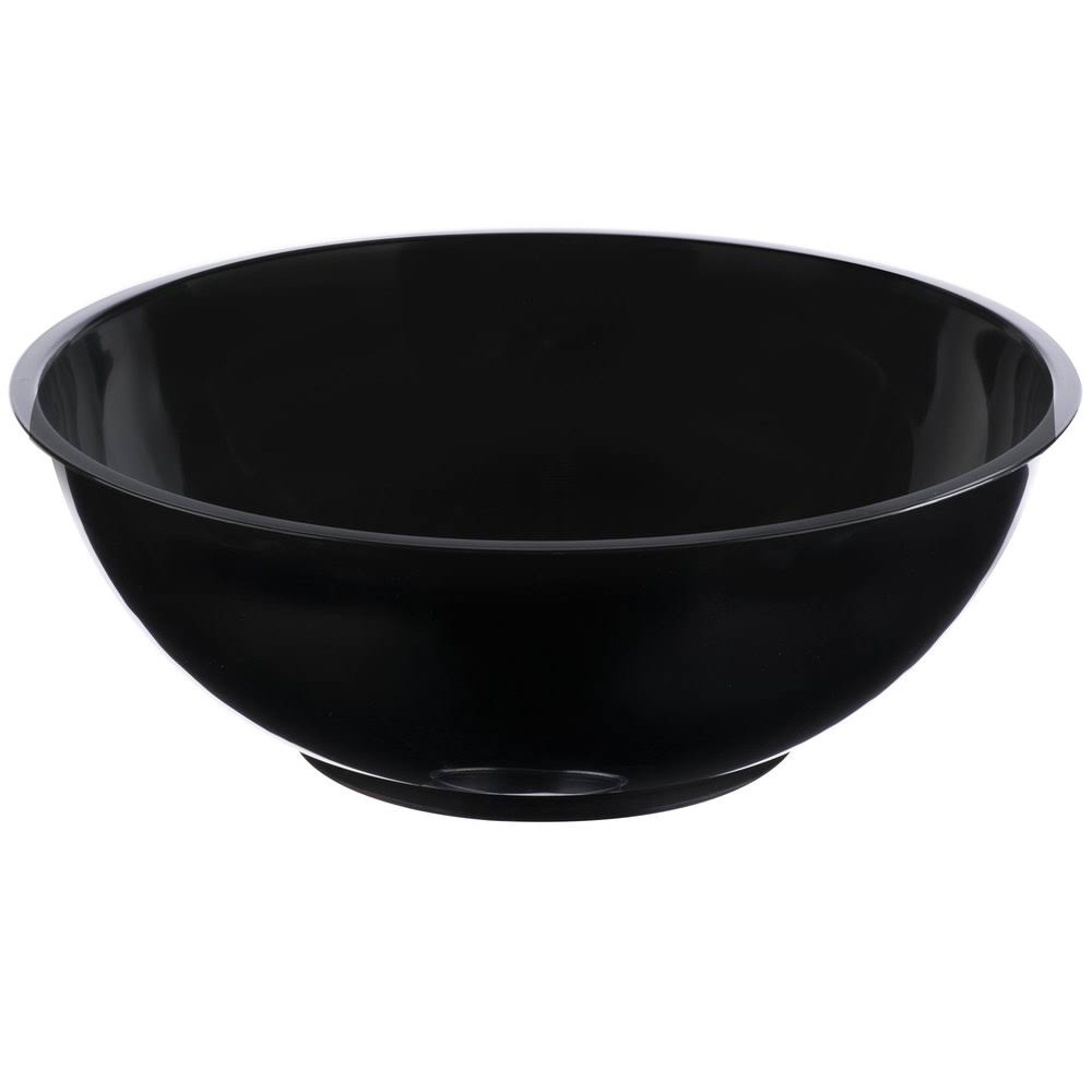 Black High Profile Plastic Catering Bowl - 25/Case F83233
