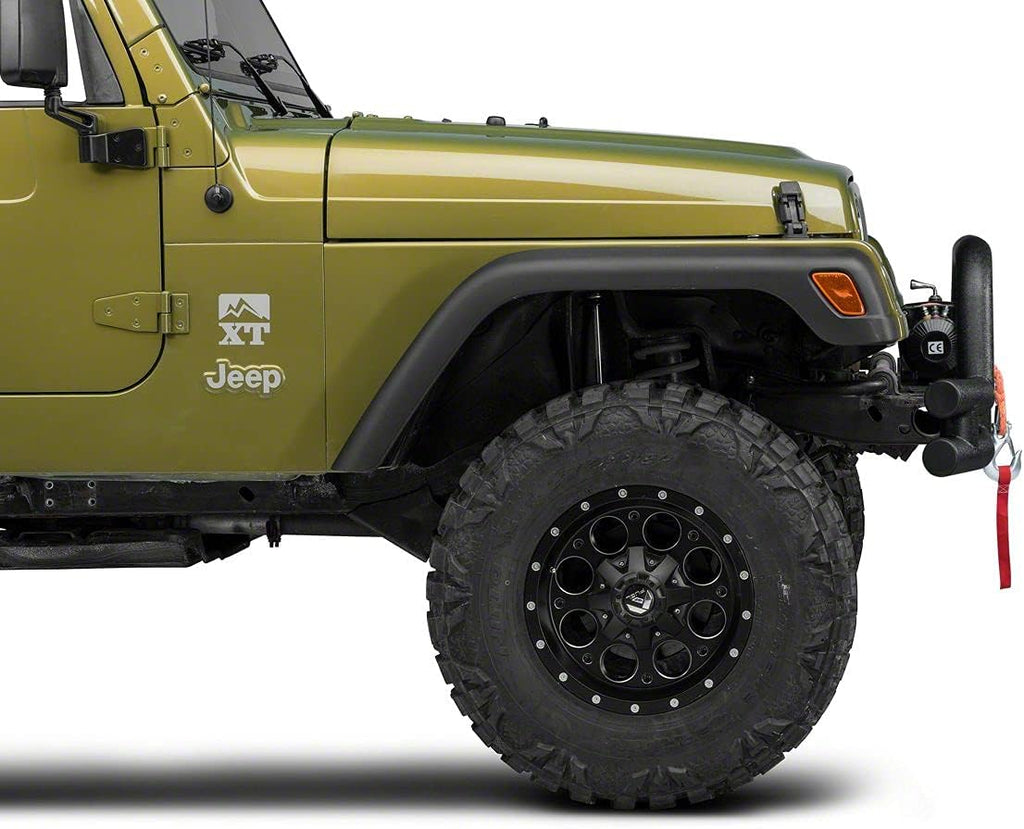 Textured Black Tubular Front Bumper with Winch Cutout P732648