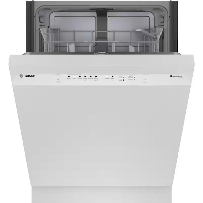 White Front Control Tall Tub Dishwasher with Stainless Steel Tub M3855