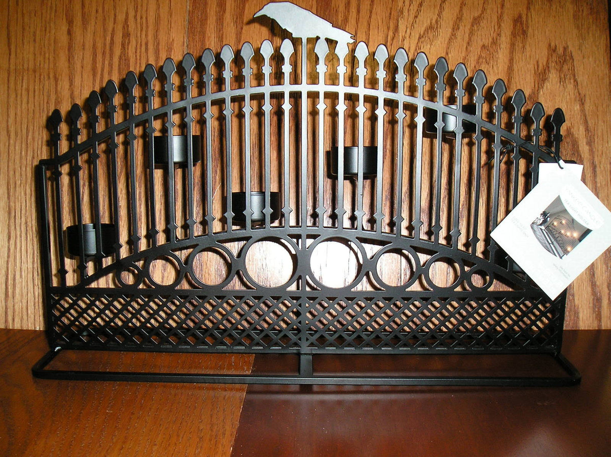 Raven Night Gate Tea Light Candle Holder X483967