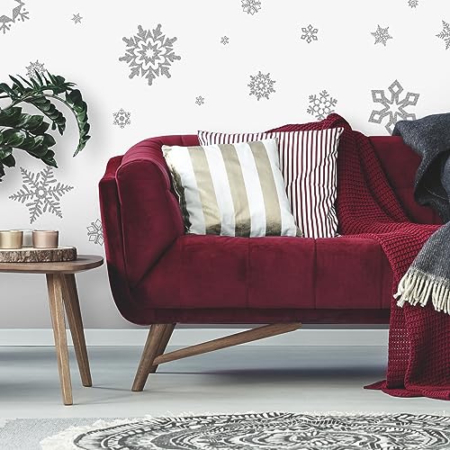 Glitter Snowflakes Peel and Stick Wall Decals B2642