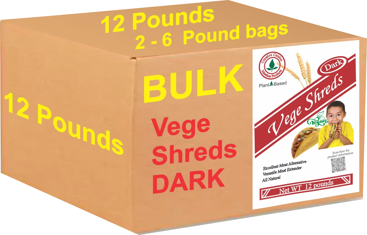 Shredded Dark Veggie Meat 12 pounds E3064
