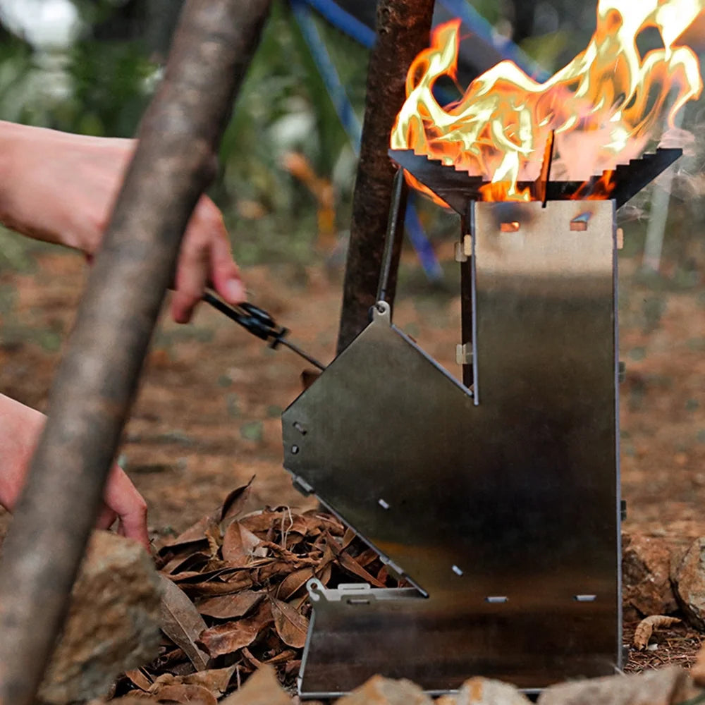 Collapsible Stainless Steel Wood Burning Stove N30561