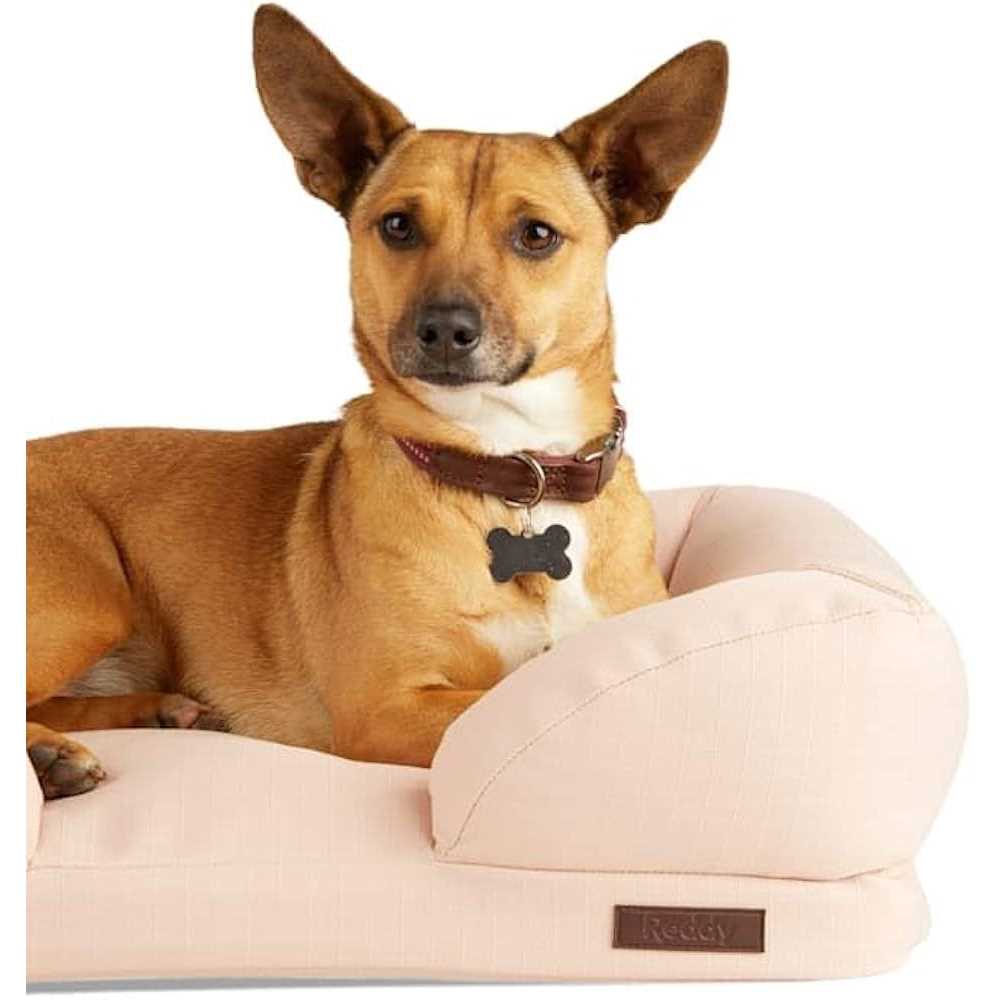 Recycled Fabric Pink Dog Bed N475