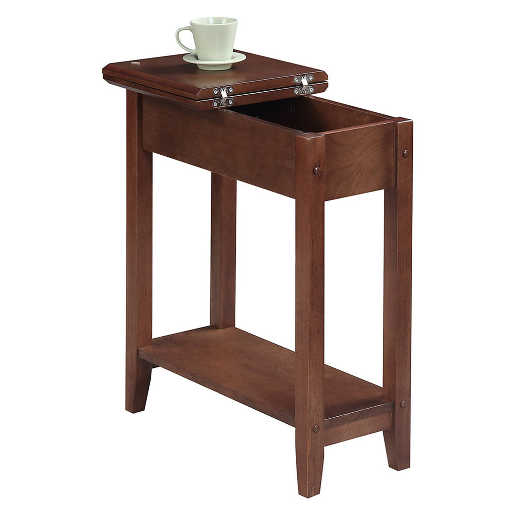 Walnut Flip Top End Table K358