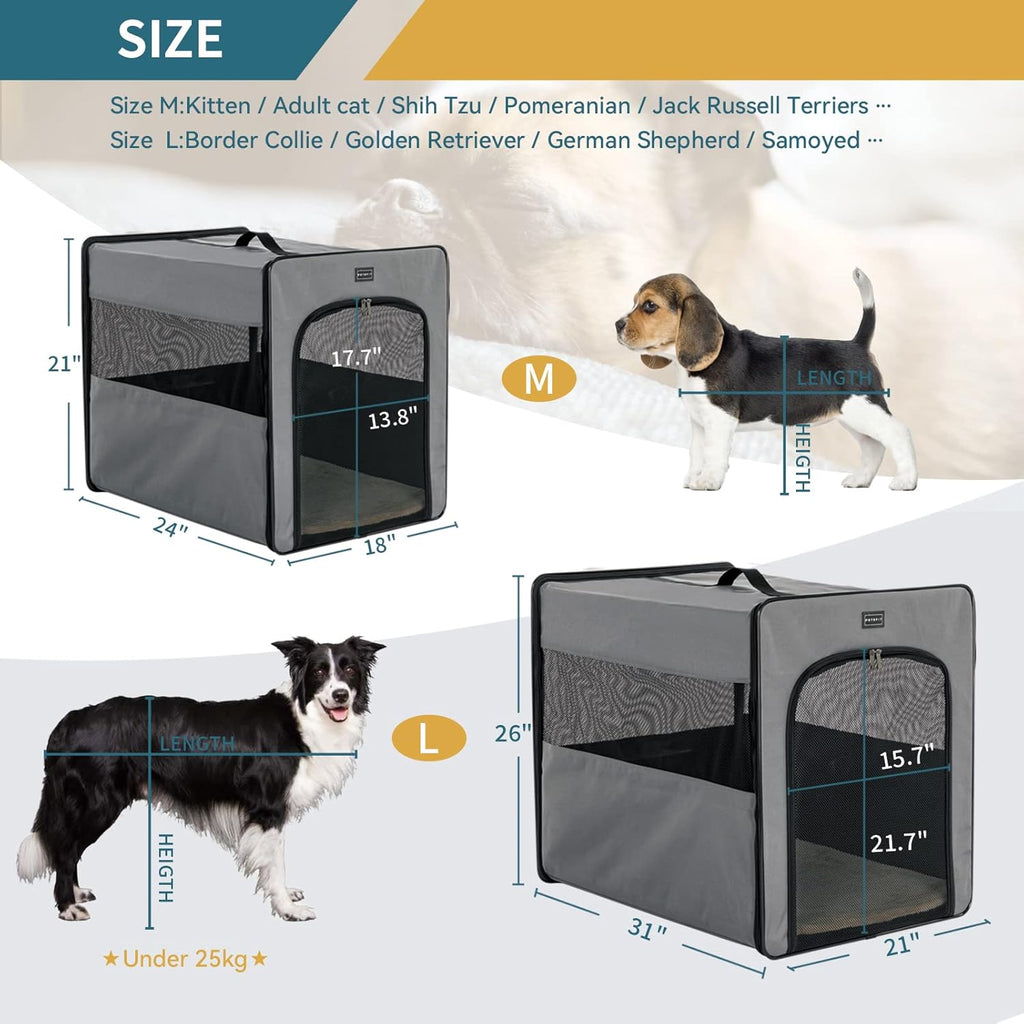 Collapsible Large Dog Travel Crate L2118