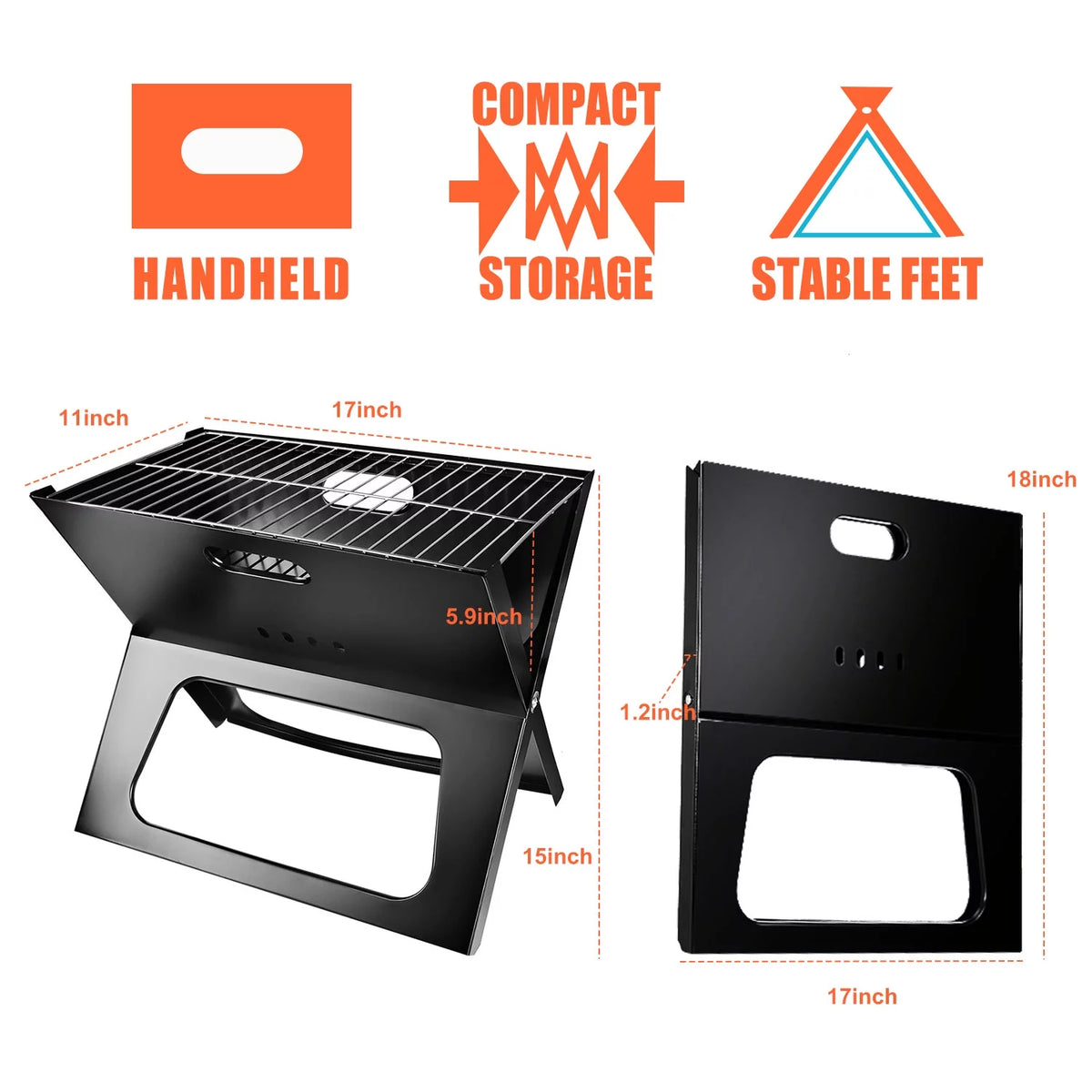 Portable Foldable Charcoal BBQ Grill I3748