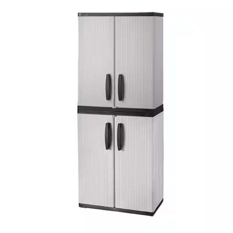 Gray Plastic Freestanding Garage Base Cabinet O38185