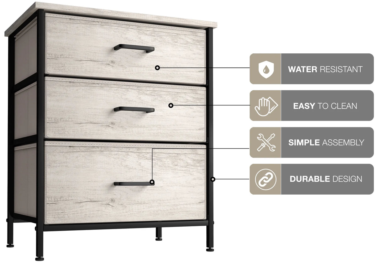 3 Drawer Nightstand M7630