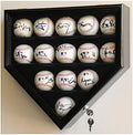 Black Baseball Ball Display Case Cabinet Holder Wall Rack F556074