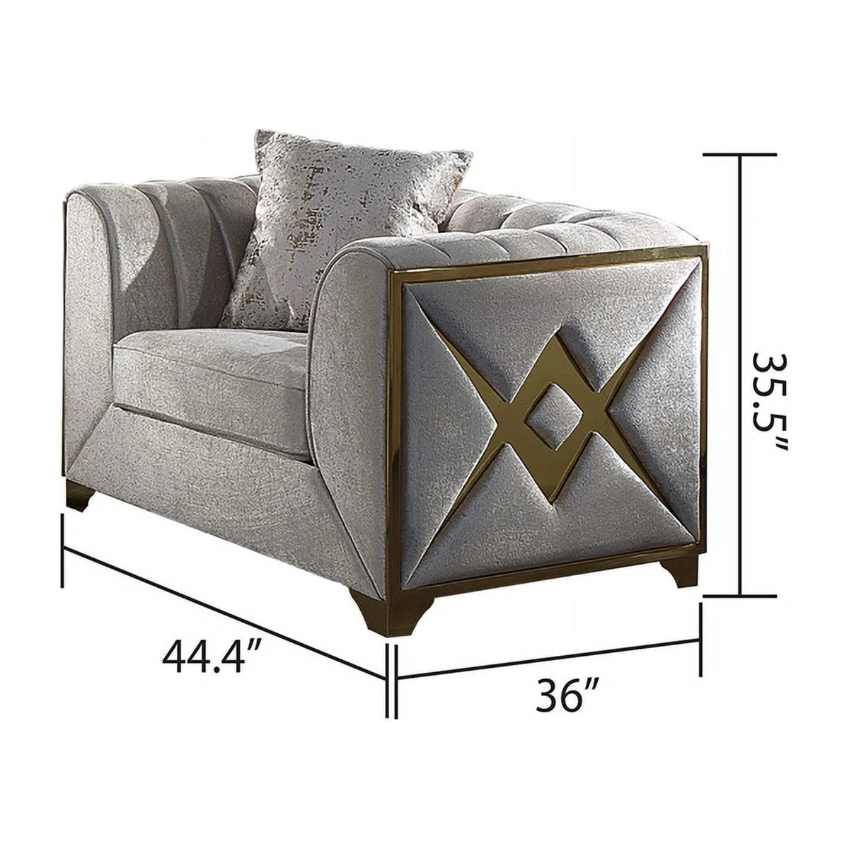 3 PC Living Room Set Made with Wood in Cream Color H610725