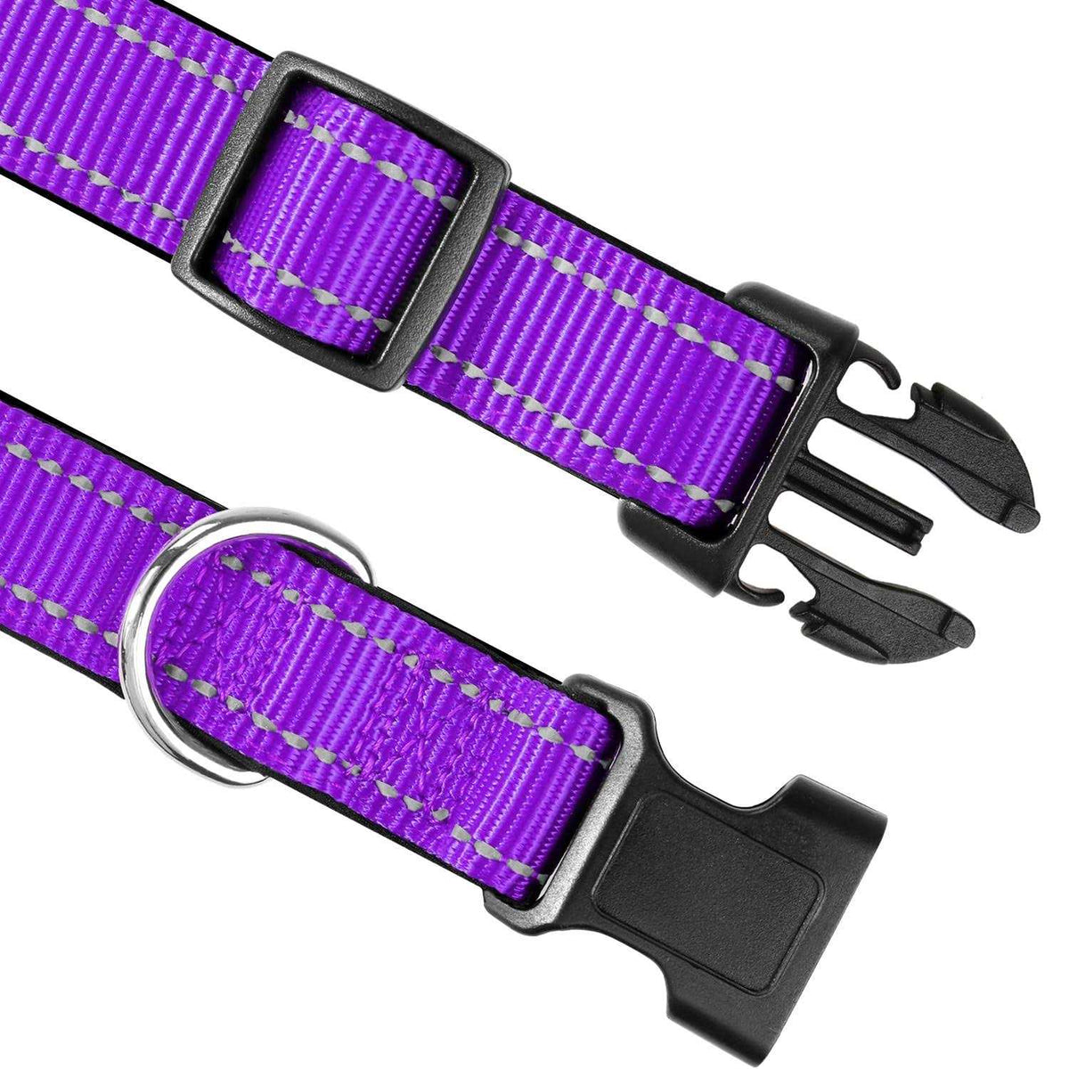 Reflective Neoprene Padded Nylon Dog Collar J208717