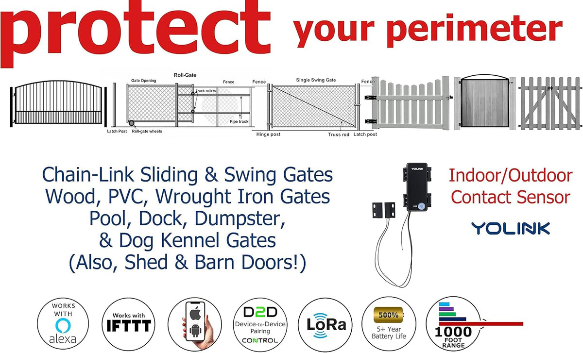 Outdoor Contact Sensor, LoRa Smart Door Sensor, Waterproof A969