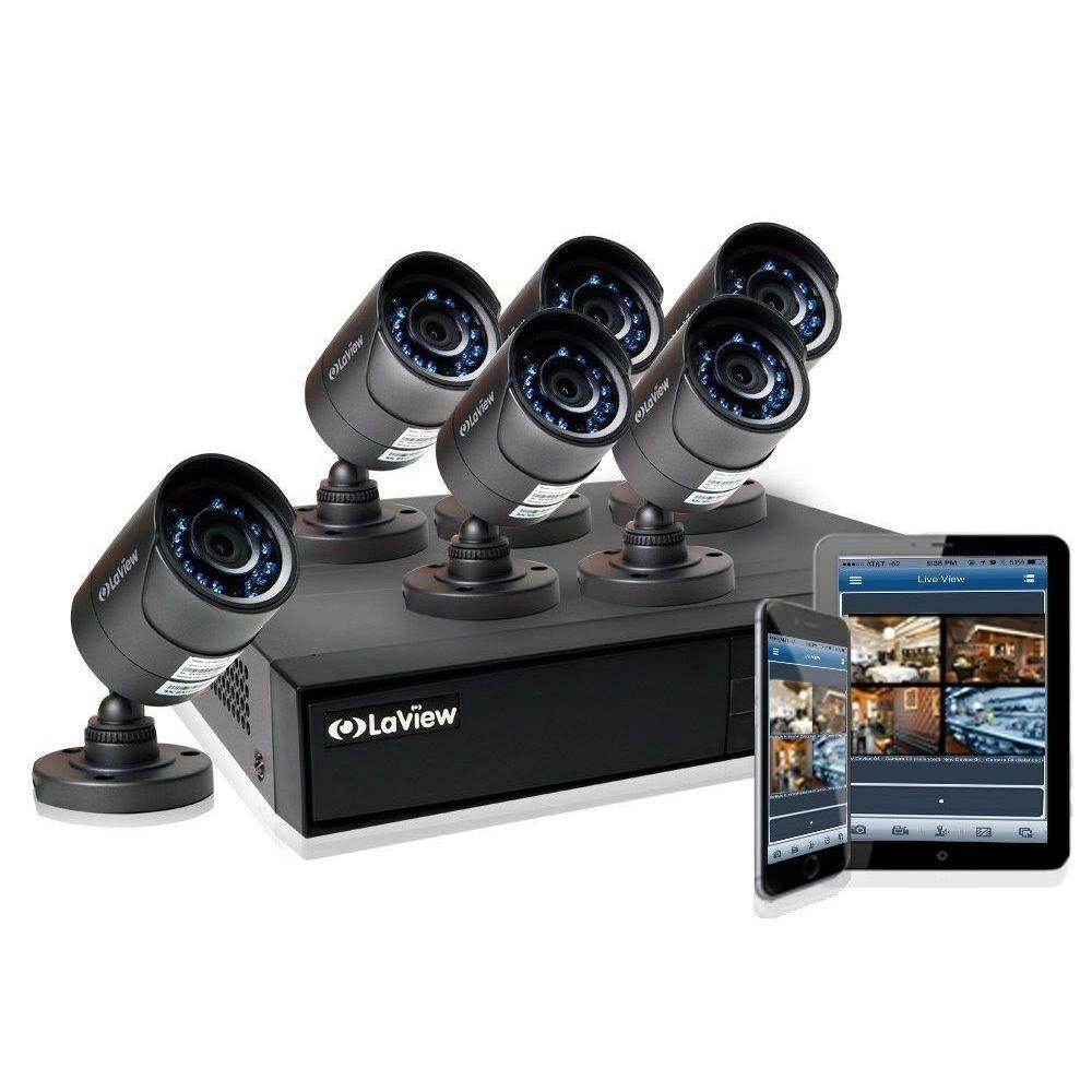6 HD 720p Security Camera System, 8 Channel CCTV U7273