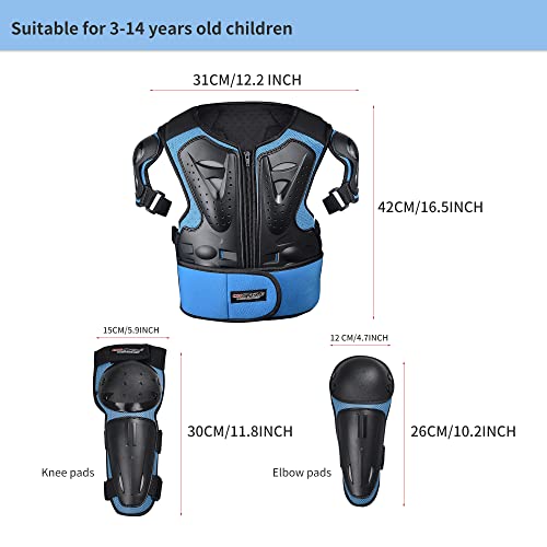 Kids Motorcycle Armor Suit Dirt Bike Chest Protector with Elbow Knee Pads Guards Z9810