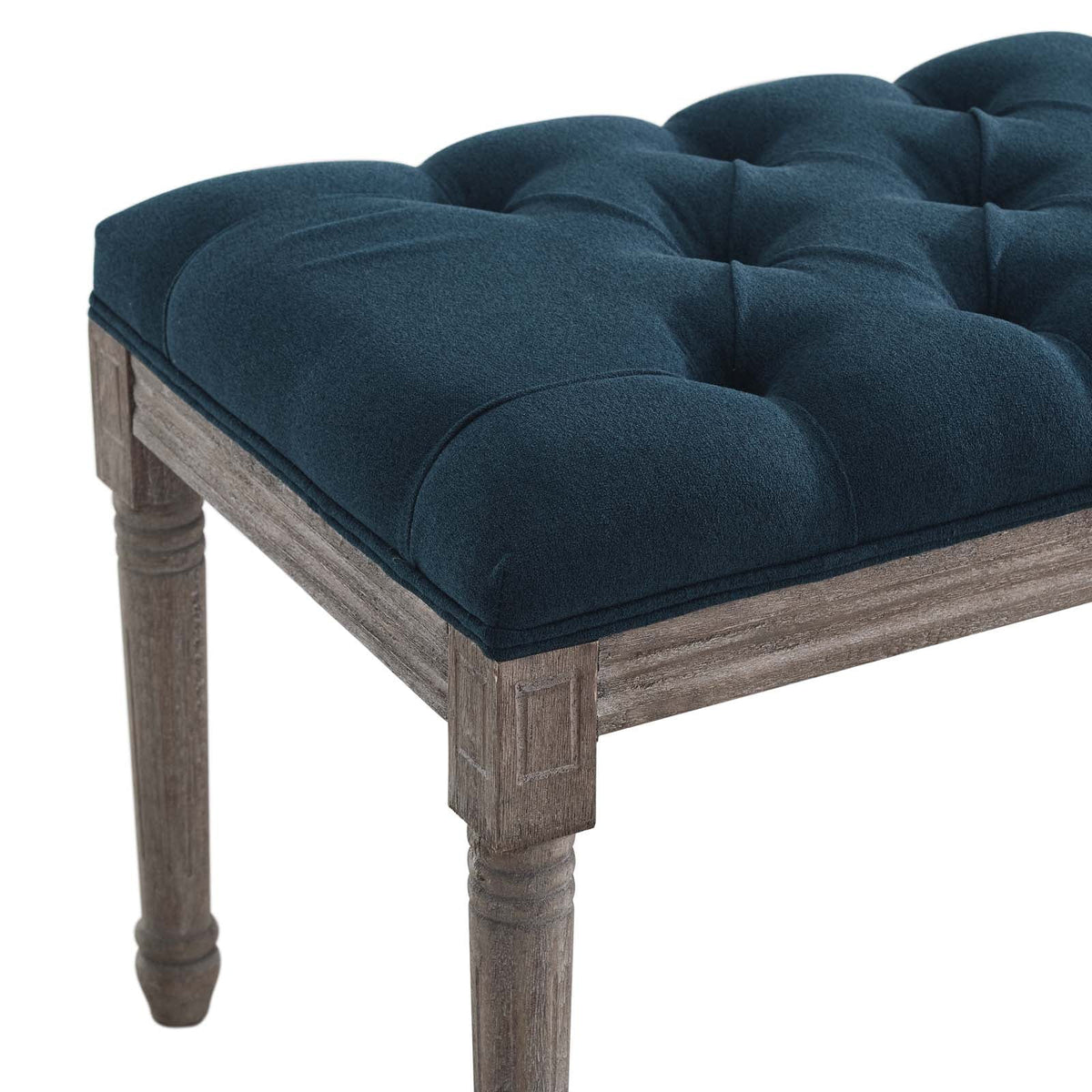 Navy Upholstered Fabric Bench C83379