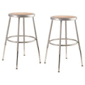Grey Adjustable Heavy-Duty Steel Stool 2-Pack Q888
