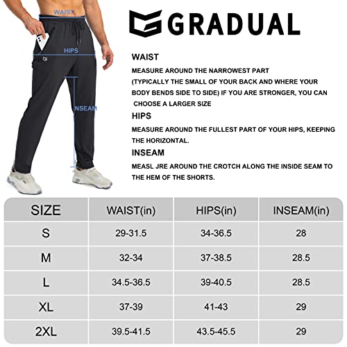 Men's Sweatpants with Zipper Pockets Tapered Joggers Athletic Pants A608