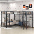 L-Shaped Twin over Twin Bunk Bed with Loft Bed and Desk I8727
