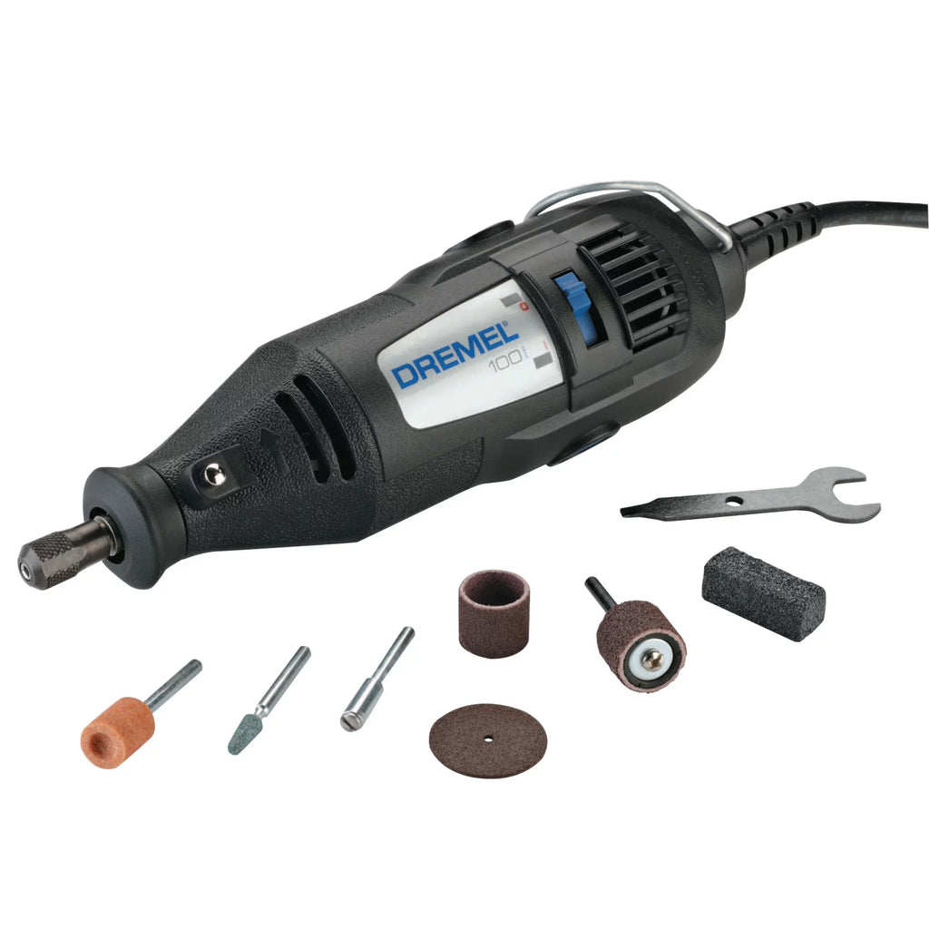 Single Speed Rotary Tool Kit with 7 Accessories V12381