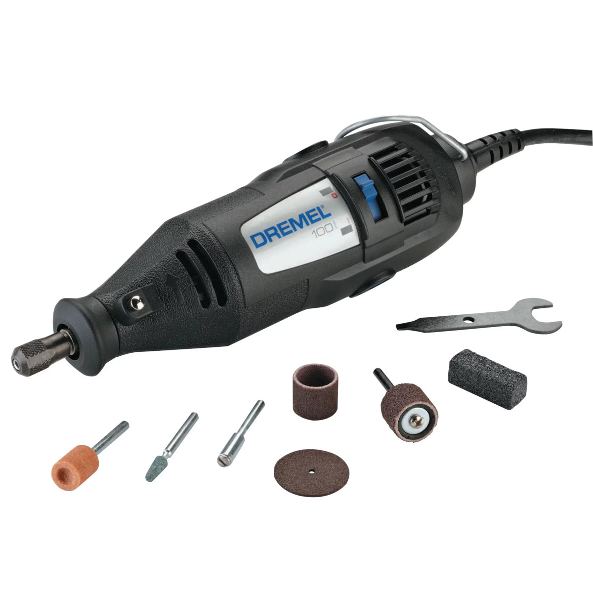 Single Speed Rotary Tool Kit with 7 Accessories V12381