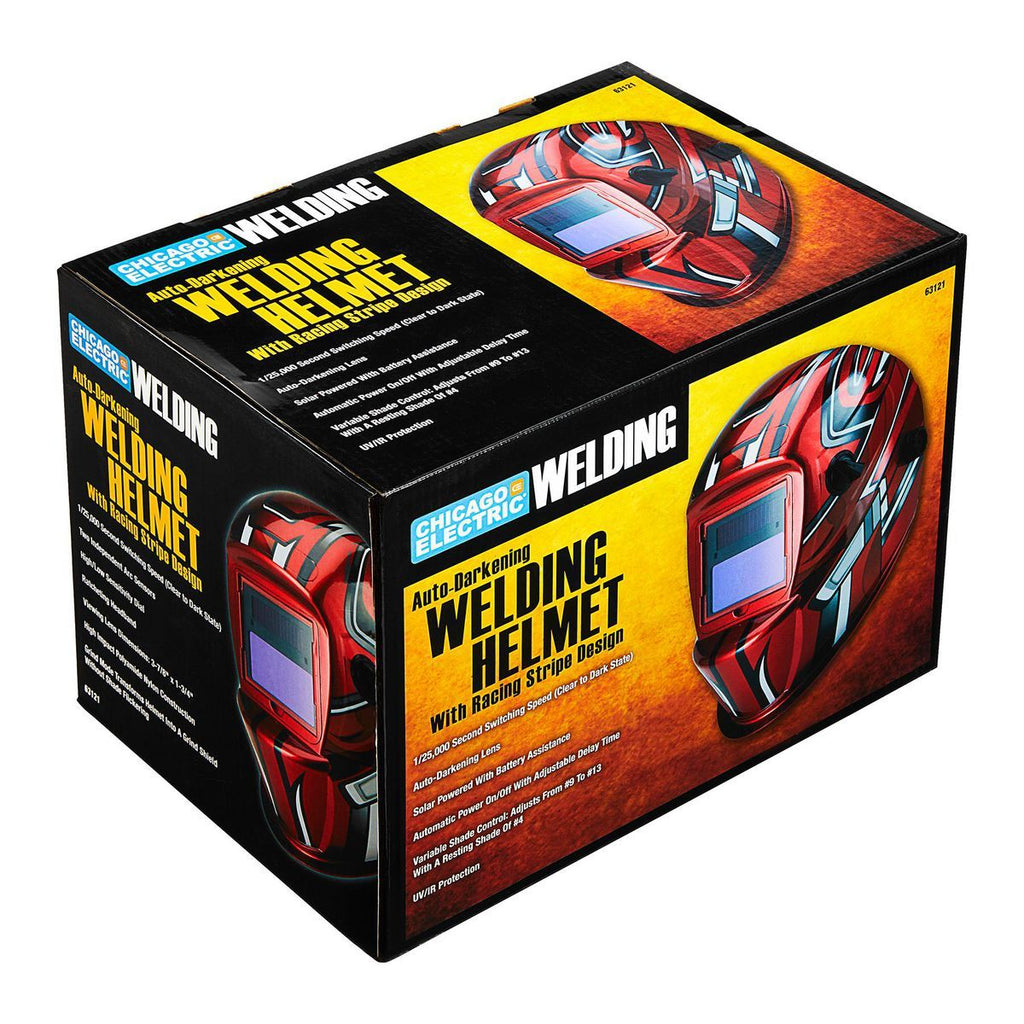 Red Auto-Darkening Welding Helmet T569992