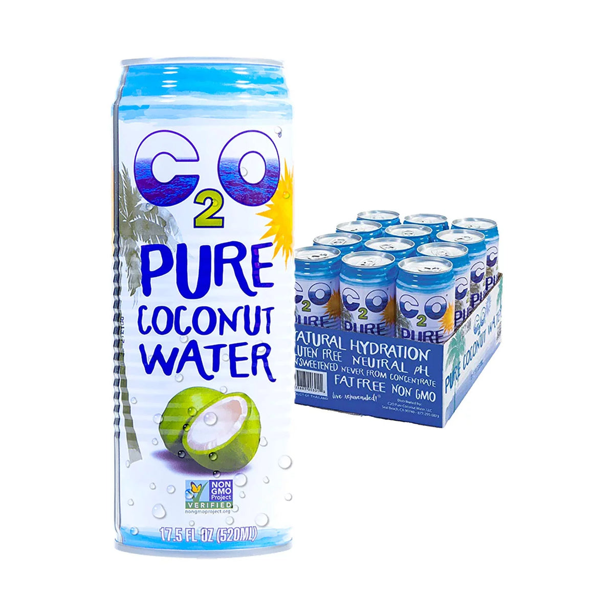 17.5 FL OZ Pack of 12 Pure Coconut Water G7838