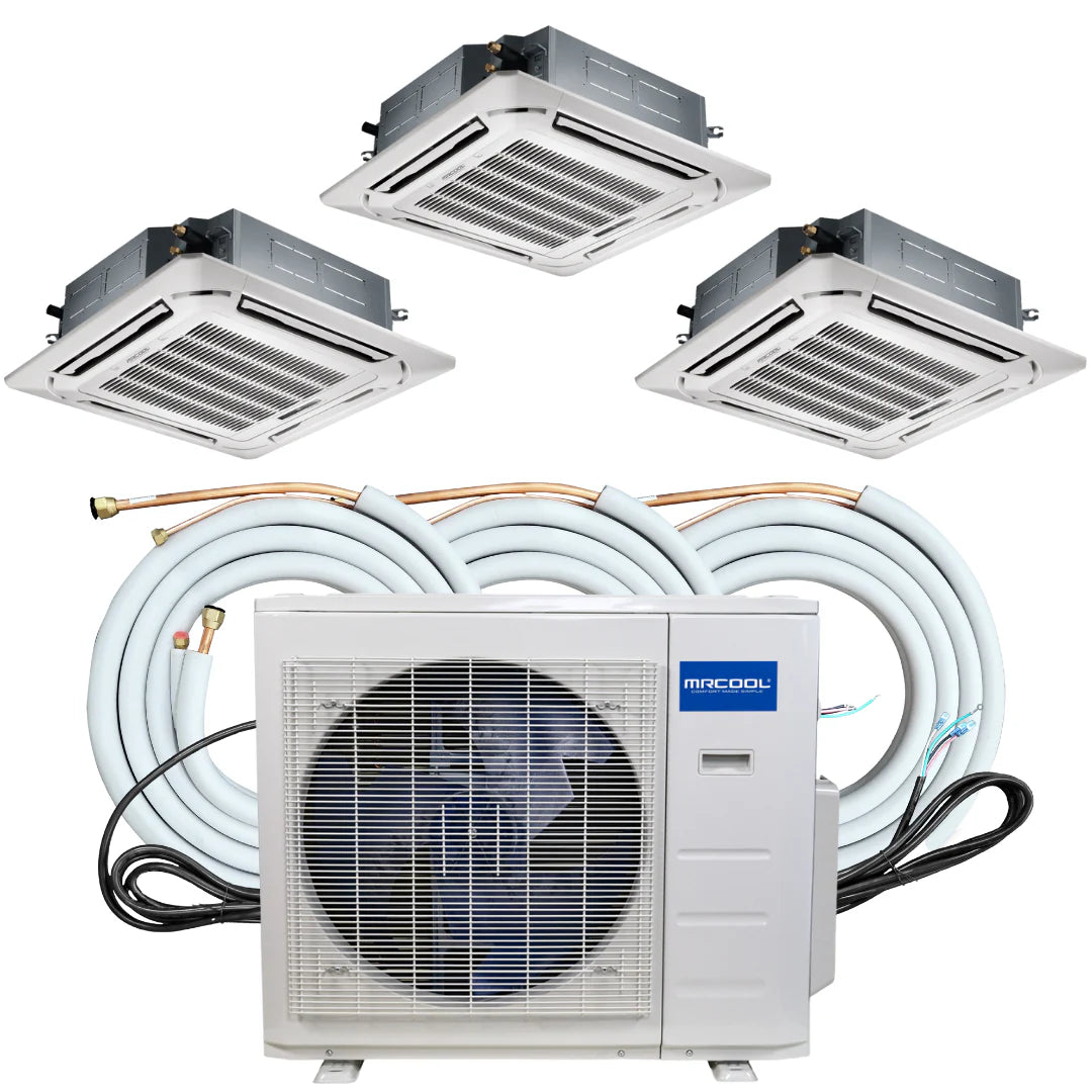 36K BTU 3 Zone Ductless Ceiling Cassette Heat Pump M169433