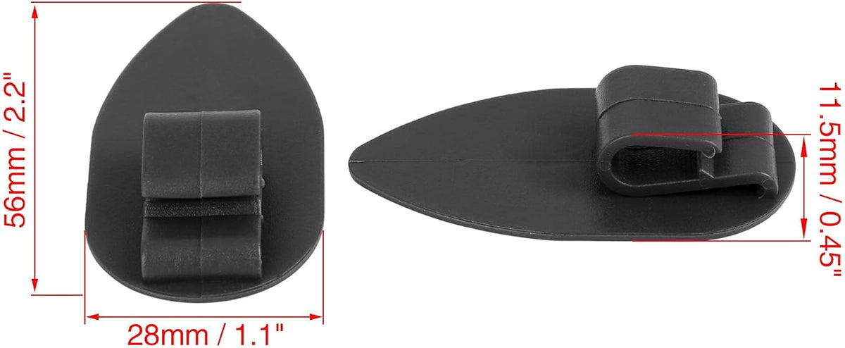 Black 20pcs Car Floor Mat Clips Q902941