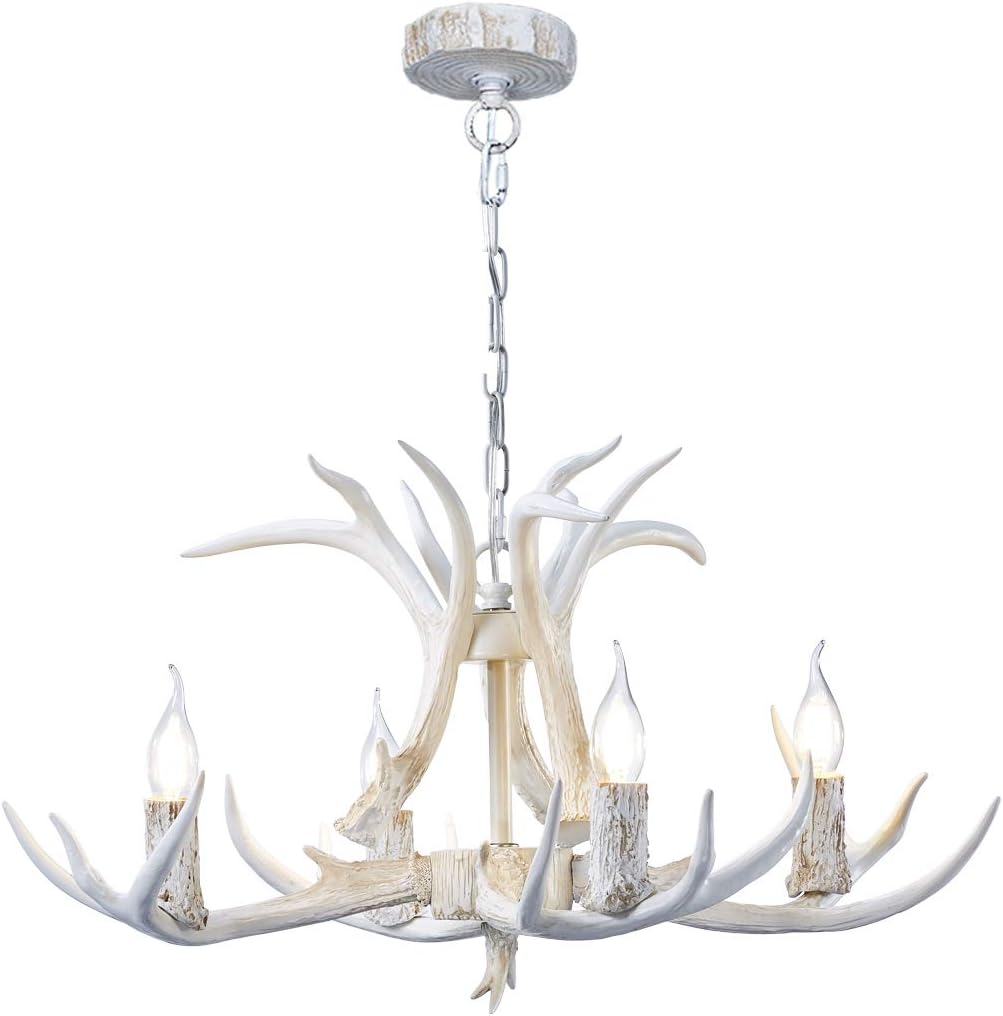 4 Lights Resin Deer Chandelier B51384