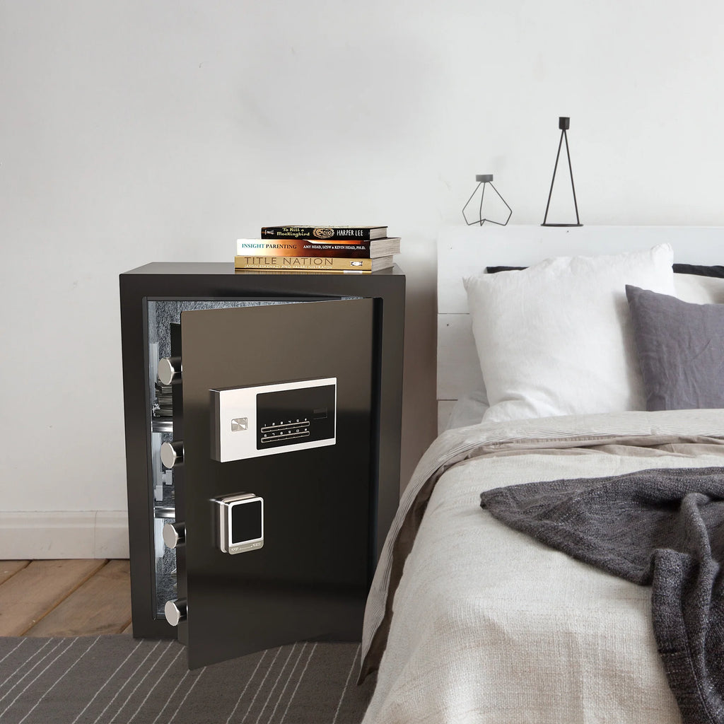 Safe Box with Digital Keypad, Water and Fire Resistant, Adjustable Shelves and LED Lighting C995239