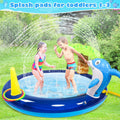 Blue Inflatable Swimming Pool with Dolphin Sprinklers A8412
