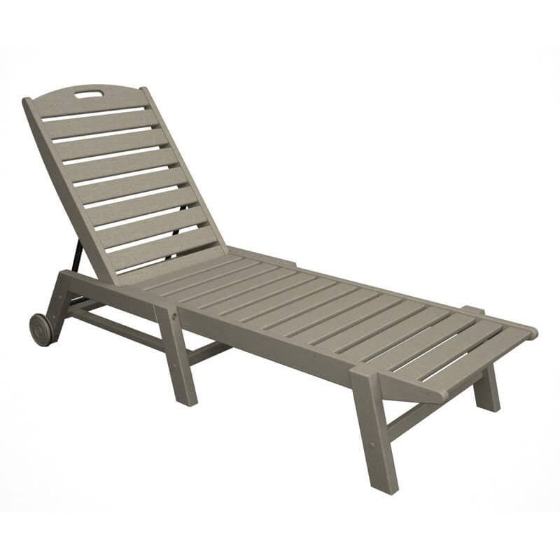 Black Stackable Wheeled Chaise L37901