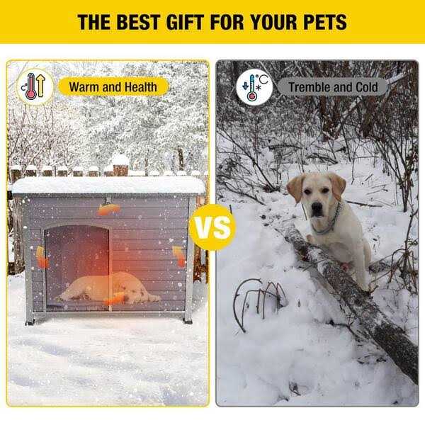 Insulated Outdoor Dog House with Waterproof Roof Y1304