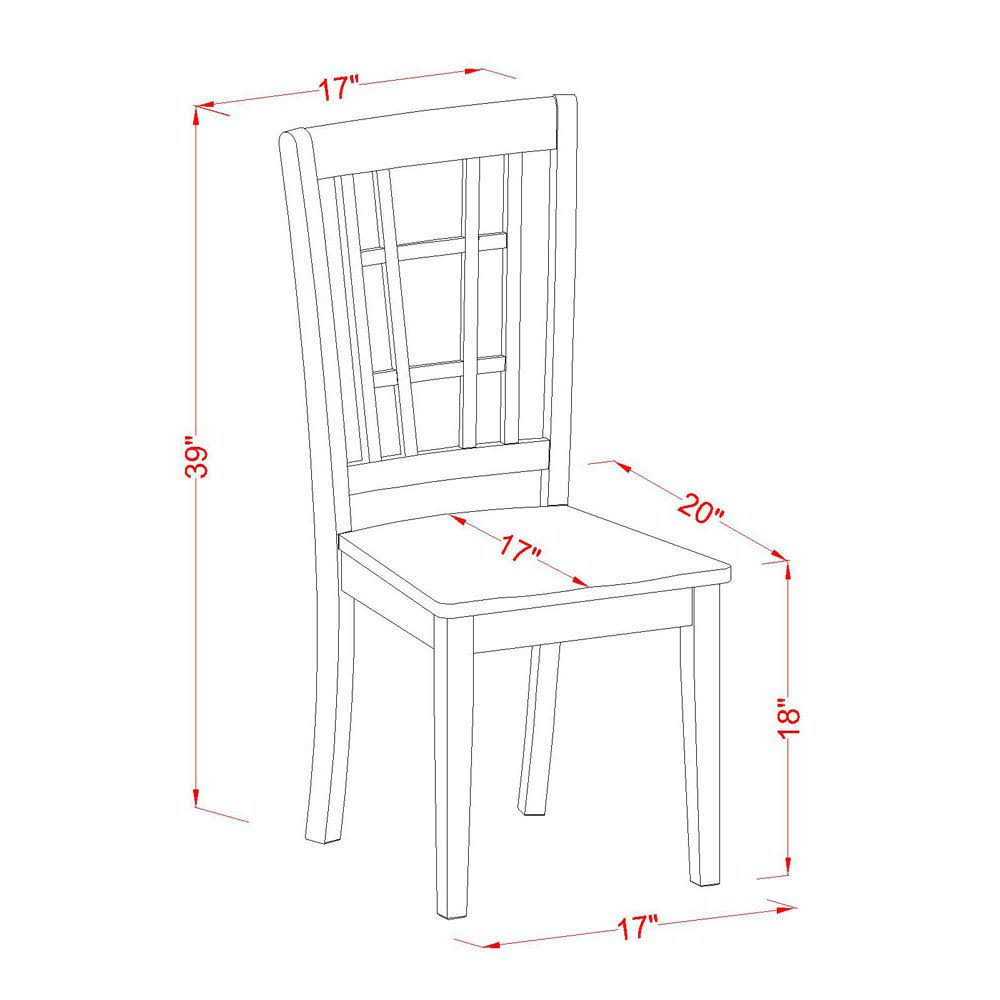 5 Piece Kitchen Table Set with 4 Wood Chairs A1018
