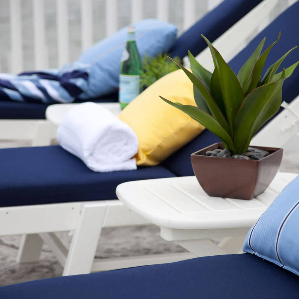 Black Stackable Wheeled Chaise L37901