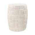 White Finish 18 inch Stool C2826