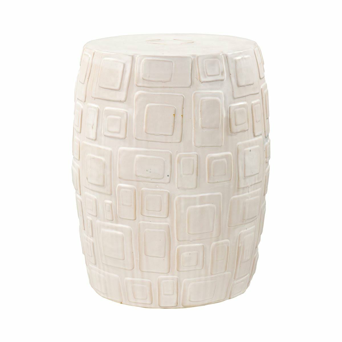 White Finish 18 inch Stool C2826