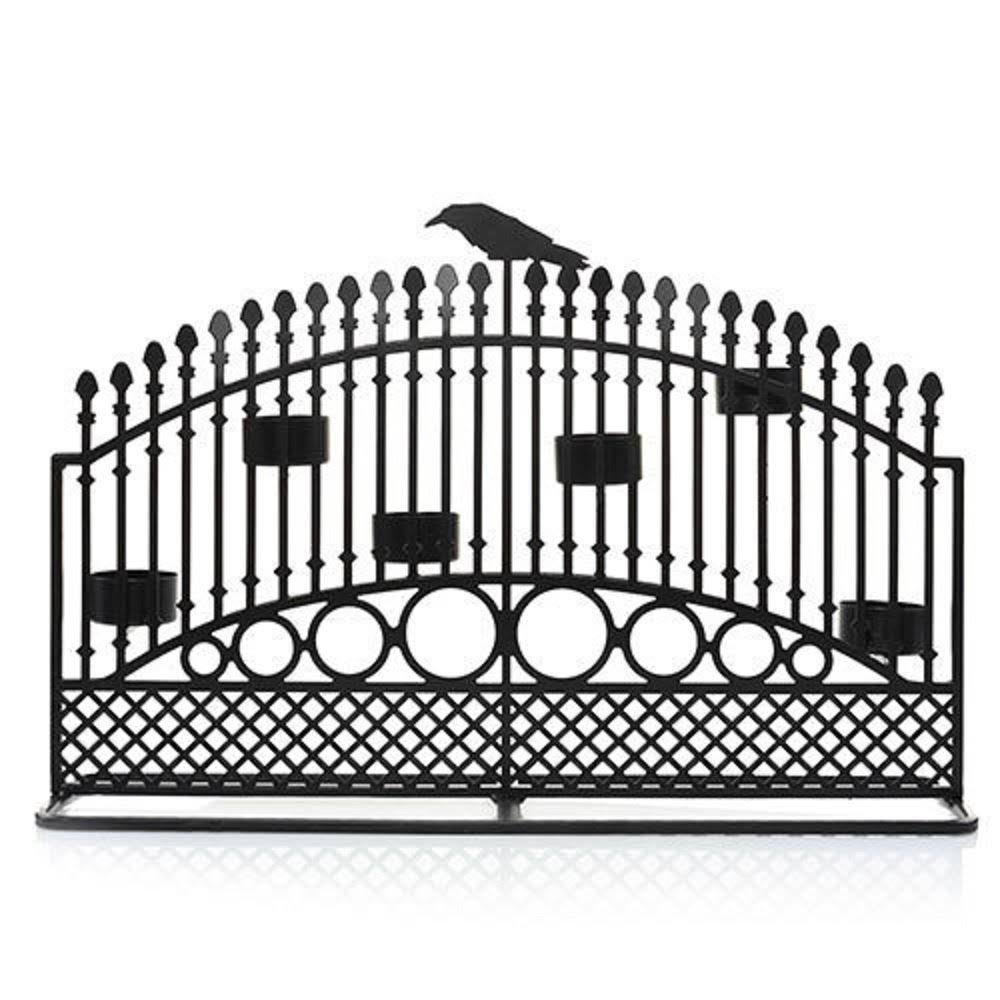 Raven Night Gate Tea Light Candle Holder X483967
