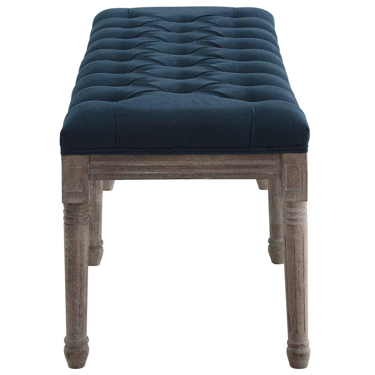 Navy Upholstered Fabric Bench C83379