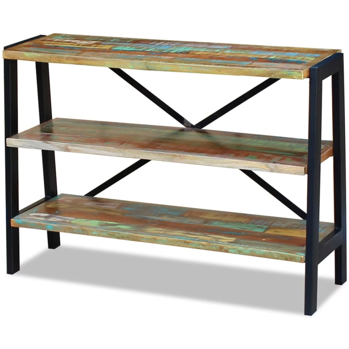 3 Shelves Solid Reclaimed Wood Sideboard D20130