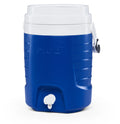2-Gallon Plastic Beverage Jug with Hooks Blue Y91719