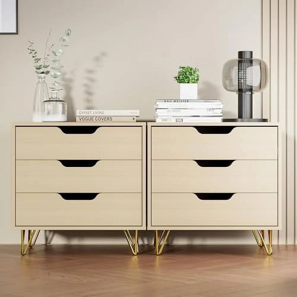 White 3 Drawer Dresser I5396