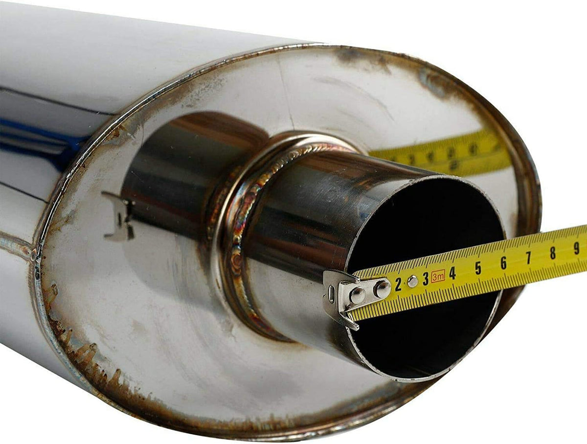 2.5 Inch T304 Stainless Steel Exhaust Muffler Oval Tip Pack of 2 J45510
