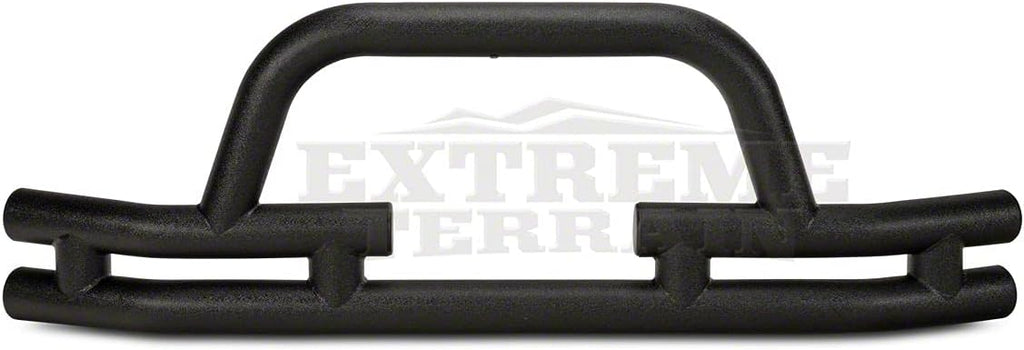 Textured Black Tubular Front Bumper with Winch Cutout P732648