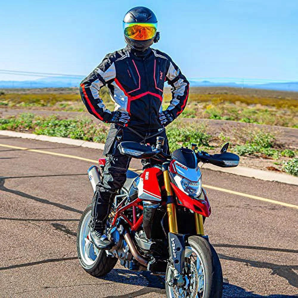 Black Waterproof CE Armored Motorcycle Pants R918070